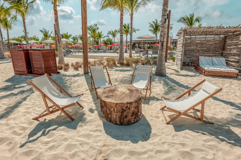 Relaxing beach chairs